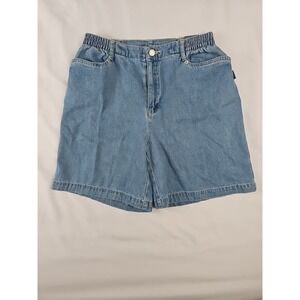 Vtg Blassport Missy Blue Denim Jean High Rise Wider‎ Leg Shorts NEW Size 8